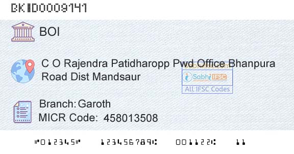 Bank Of India GarothBranch 