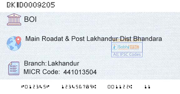 Bank Of India LakhandurBranch 