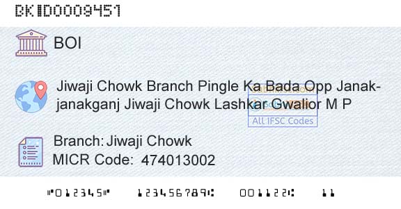 Bank Of India Jiwaji ChowkBranch 