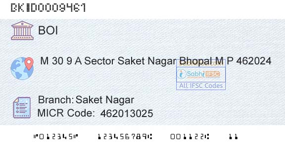Bank Of India Saket NagarBranch 