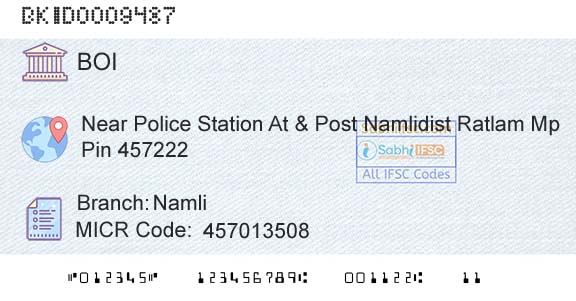 Bank Of India NamliBranch 