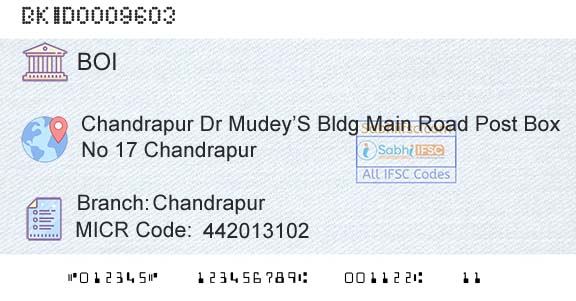 Bank Of India ChandrapurBranch 