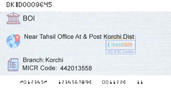 Bank Of India KorchiBranch 