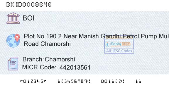 Bank Of India ChamorshiBranch 