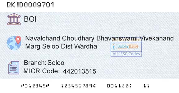 Bank Of India SelooBranch 