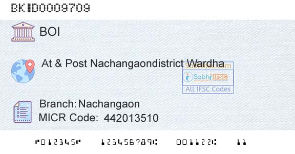 Bank Of India NachangaonBranch 