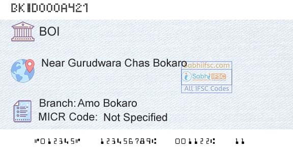 Bank Of India Amo BokaroBranch 