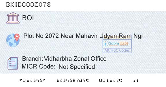 Bank Of India Vidharbha Zonal OfficeBranch 