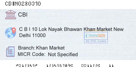 Central Bank Of India Khan MarketBranch 