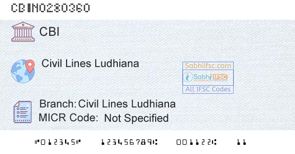 Central Bank Of India Civil Lines LudhianaBranch 