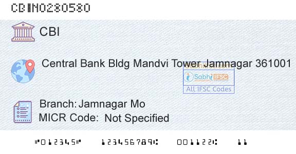 Central Bank Of India Jamnagar MoBranch 