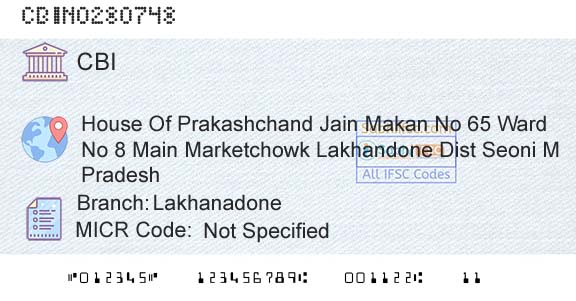Central Bank Of India LakhanadoneBranch 