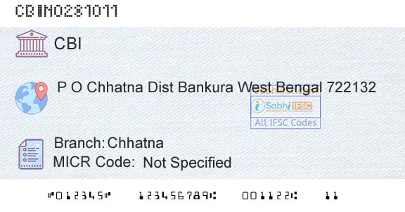 Central Bank Of India ChhatnaBranch 