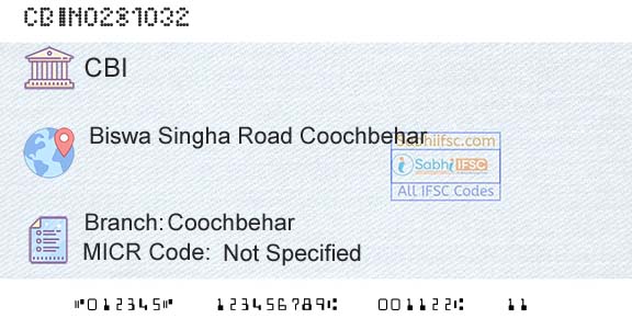 Central Bank Of India CoochbeharBranch 