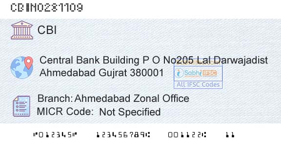 Central Bank Of India Ahmedabad Zonal OfficeBranch 
