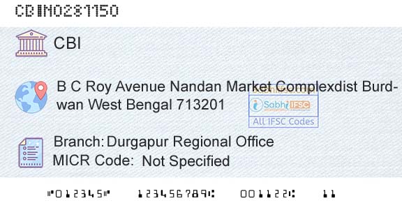 Central Bank Of India Durgapur Regional OfficeBranch 