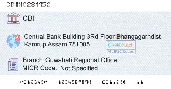Central Bank Of India Guwahati Regional OfficeBranch 
