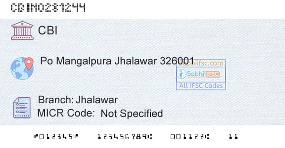 Central Bank Of India JhalawarBranch 