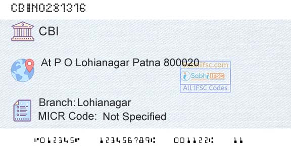 Central Bank Of India LohianagarBranch 