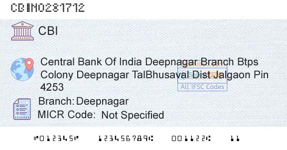 Central Bank Of India DeepnagarBranch 