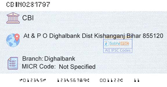Central Bank Of India DighalbankBranch 