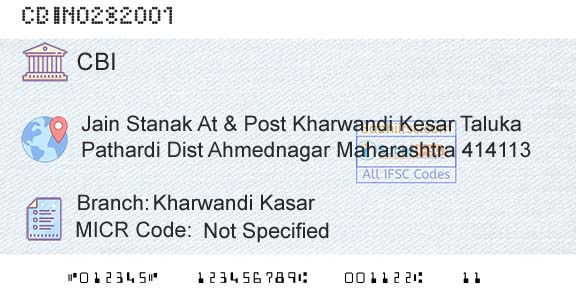 Central Bank Of India Kharwandi KasarBranch 