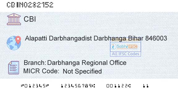 Central Bank Of India Darbhanga Regional OfficeBranch 