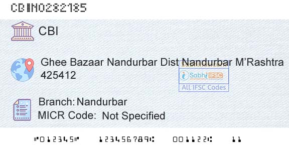 Central Bank Of India NandurbarBranch 