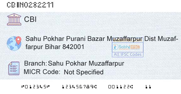 Central Bank Of India Sahu Pokhar MuzaffarpurBranch 