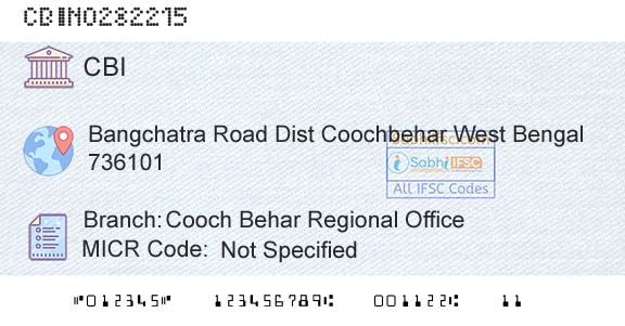 Central Bank Of India Cooch Behar Regional OfficeBranch 