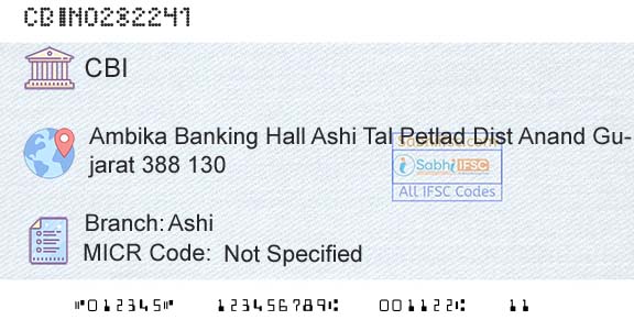 Central Bank Of India AshiBranch 