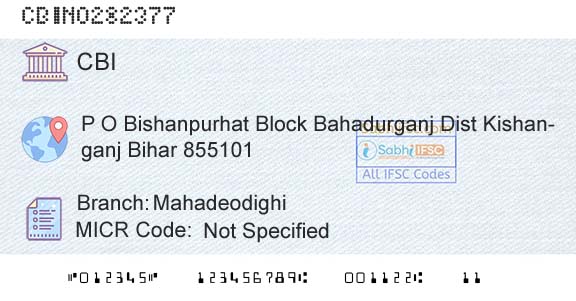 Central Bank Of India MahadeodighiBranch 