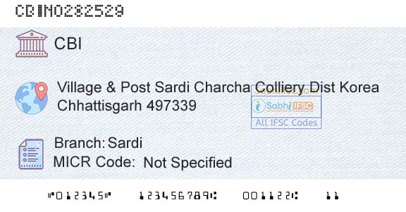 Central Bank Of India SardiBranch 