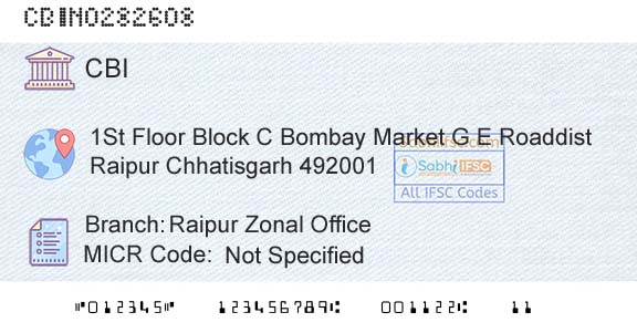 Central Bank Of India Raipur Zonal OfficeBranch 