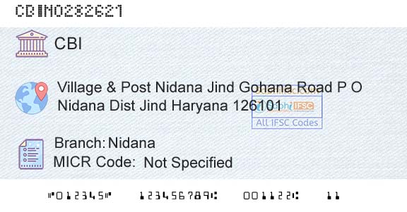 Central Bank Of India NidanaBranch 
