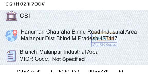 Central Bank Of India Malanpur Industrial AreaBranch 