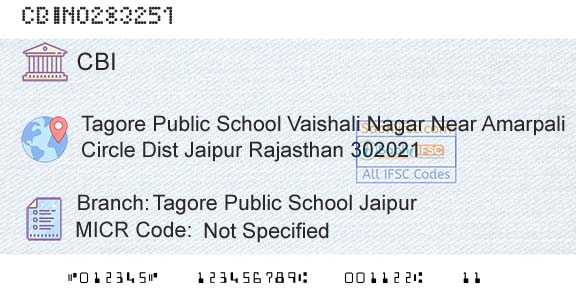 Central Bank Of India Tagore Public School JaipurBranch 
