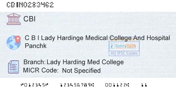 Central Bank Of India Lady Harding Med CollegeBranch 