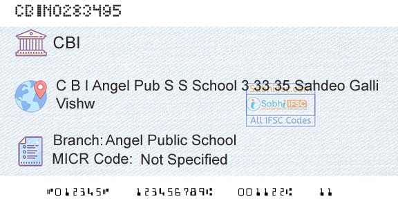 Central Bank Of India Angel Public SchoolBranch 