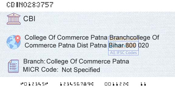 Central Bank Of India College Of Commerce PatnaBranch 