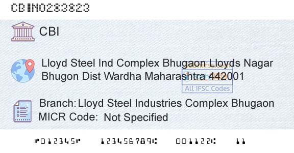 Central Bank Of India Lloyd Steel Industries Complex BhugaonBranch 