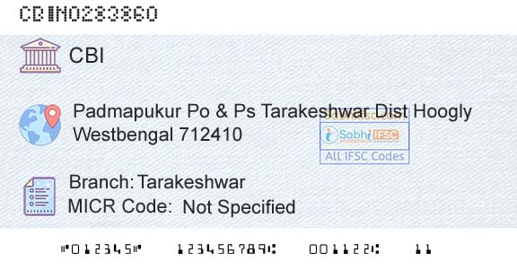 Central Bank Of India TarakeshwarBranch 