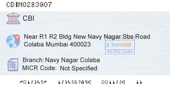 Central Bank Of India Navy Nagar ColabaBranch 