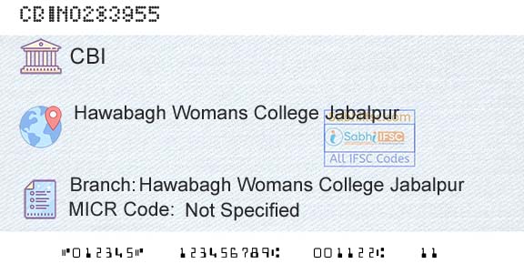 Central Bank Of India Hawabagh Womans College JabalpurBranch 