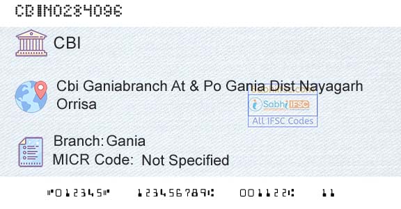 Central Bank Of India GaniaBranch 