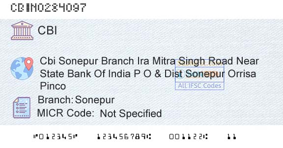 Central Bank Of India SonepurBranch 