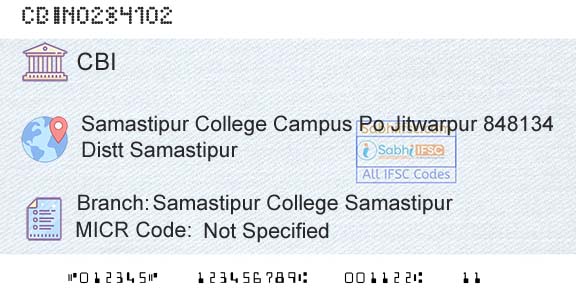 Central Bank Of India Samastipur College SamastipurBranch 