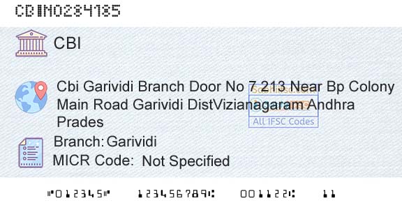 Central Bank Of India GarividiBranch 