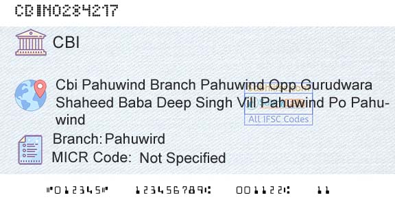 Central Bank Of India PahuwirdBranch 