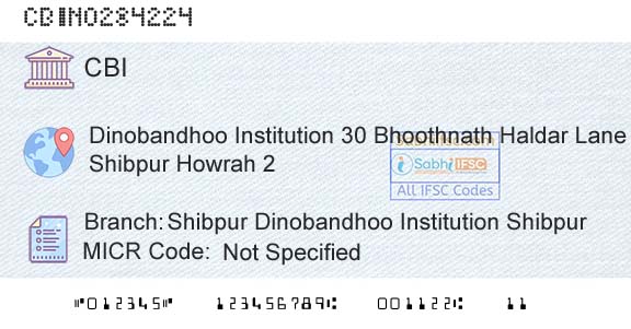 Central Bank Of India Shibpur Dinobandhoo Institution ShibpurBranch 